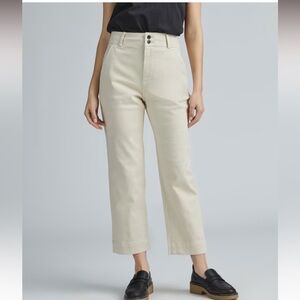 Everlane Organic Straight Leg Pants in Pumic Stone, size 12